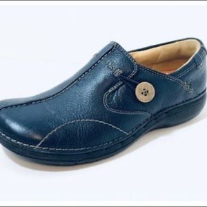 Clarks Unstructured Un Loop Slip Casual Leather Shoes, 7M